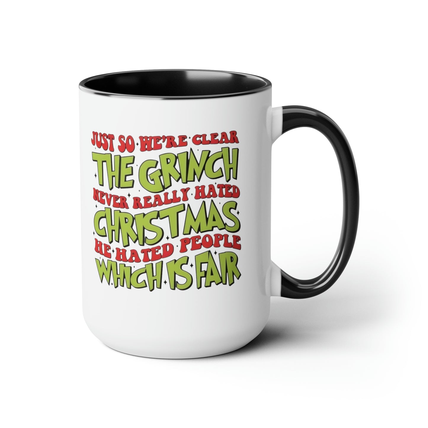 Hate people!! Two-Tone Coffee Mugs, 15oz