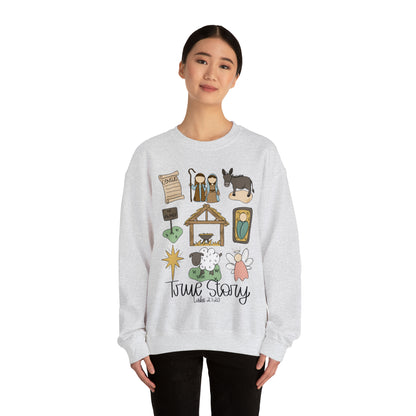 TRUE STORY! Unisex Heavy Blend™ Crewneck Sweatshirt