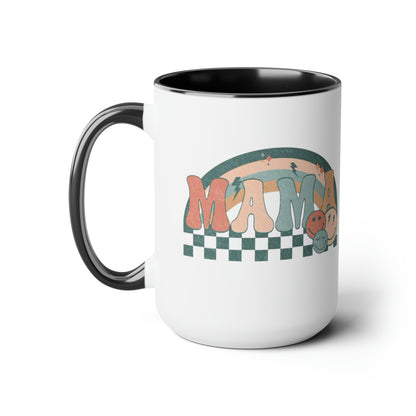 MAMA!!! Two-Tone Coffee Mugs, 15oz