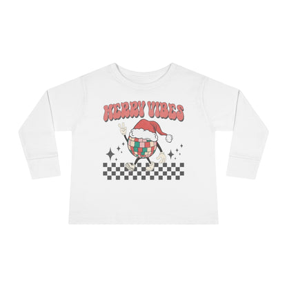 Merry vibes! Toddler Long Sleeve Tee