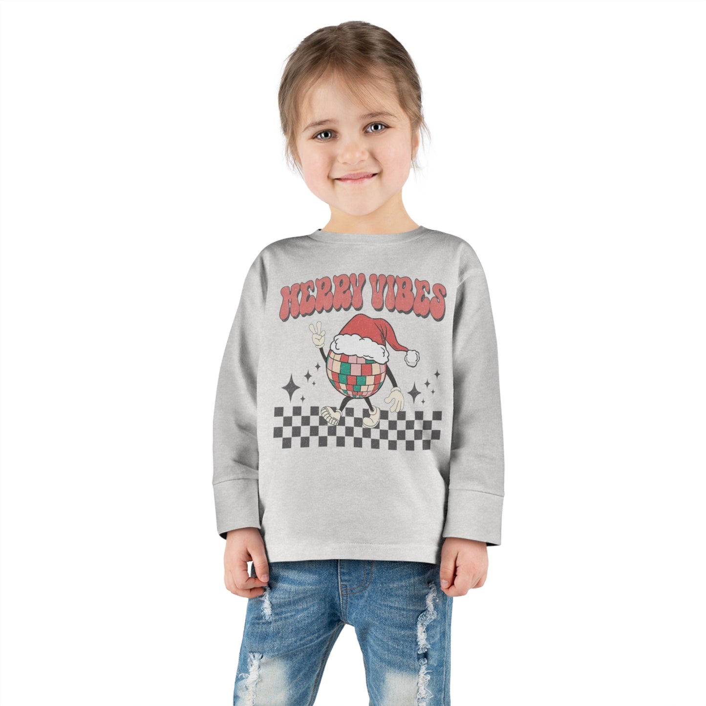 Merry vibes! Toddler Long Sleeve Tee