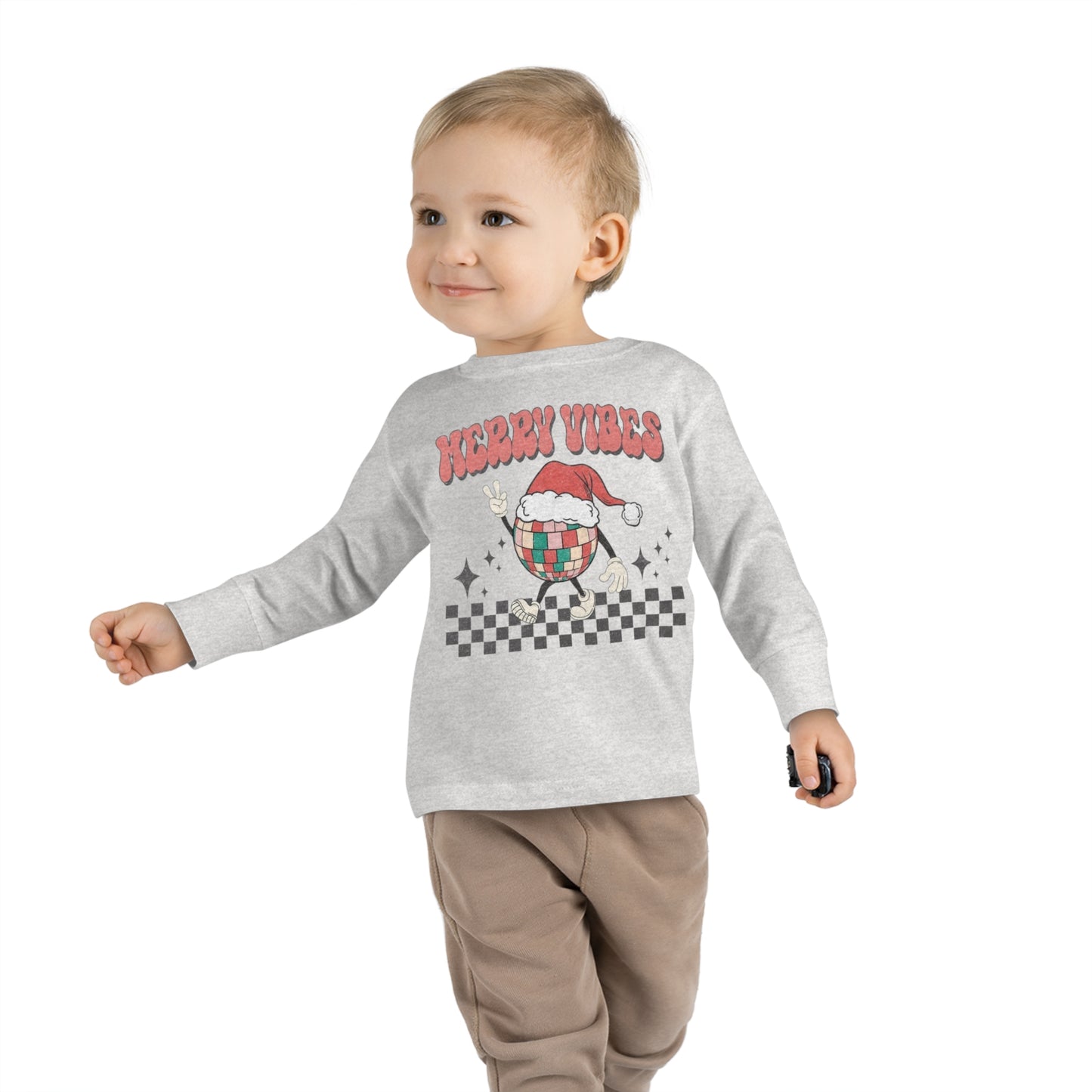 Merry vibes! Toddler Long Sleeve Tee