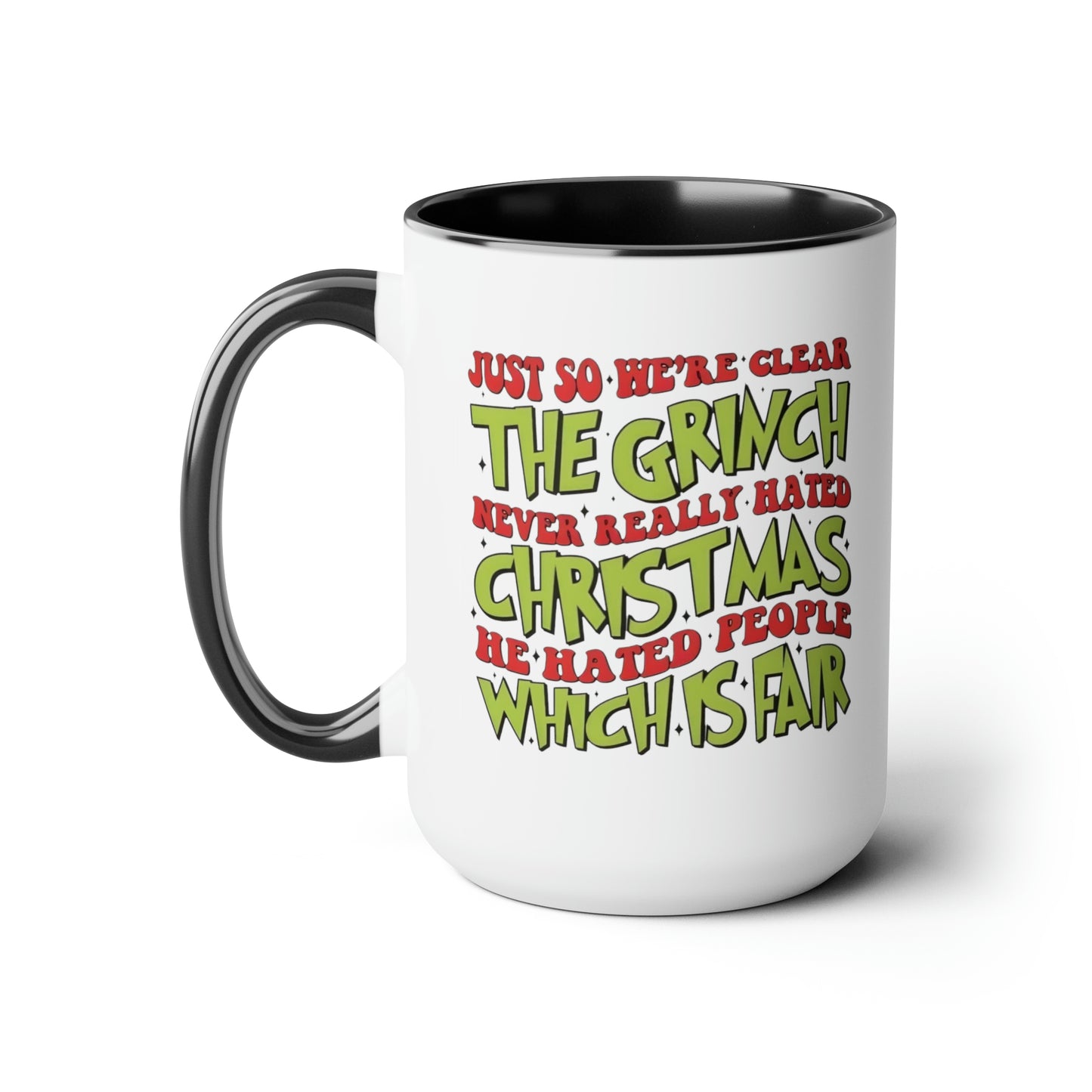 Hate people!! Two-Tone Coffee Mugs, 15oz