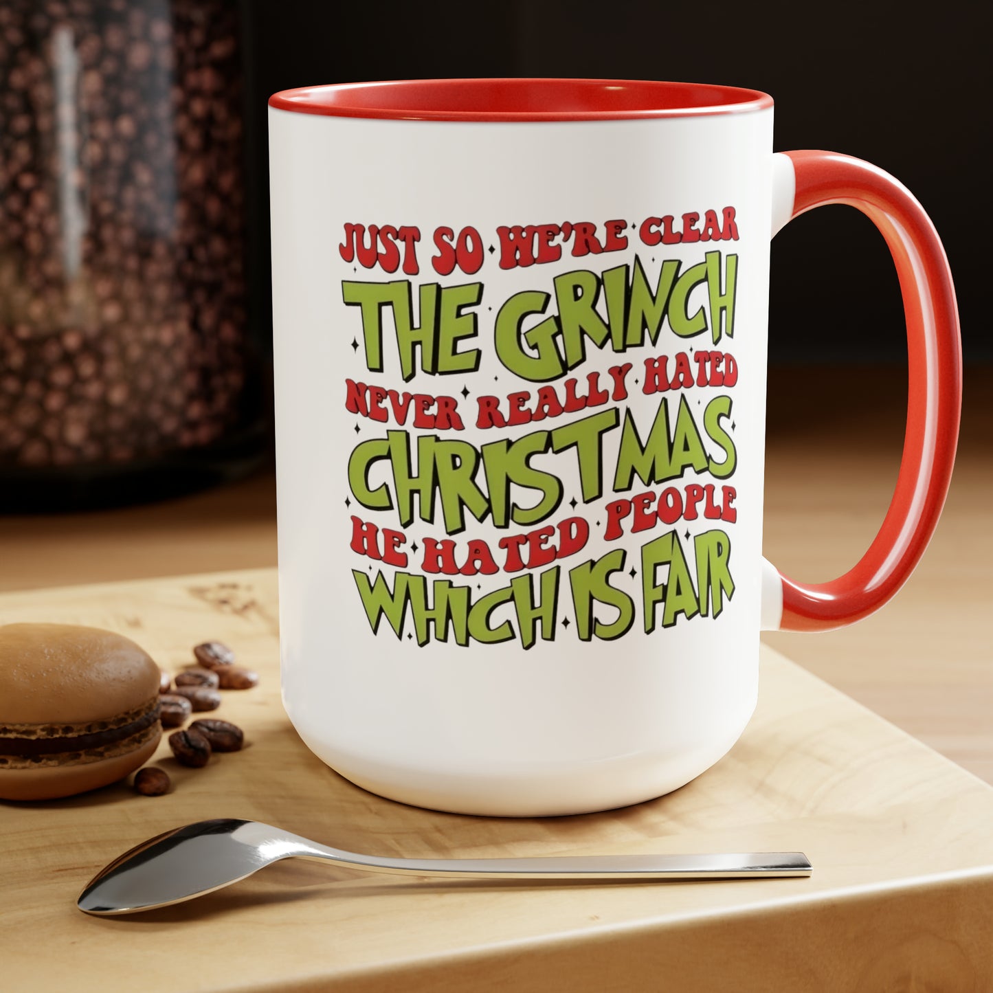 Hate people!! Two-Tone Coffee Mugs, 15oz