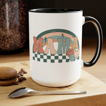 MAMA!!! Two-Tone Coffee Mugs, 15oz