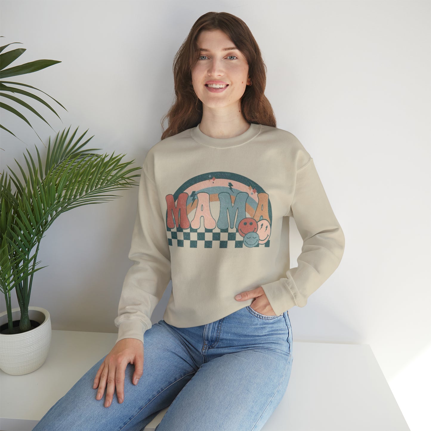 MAMA RETRO Unisex Heavy Blend™ Crewneck Sweatshirt