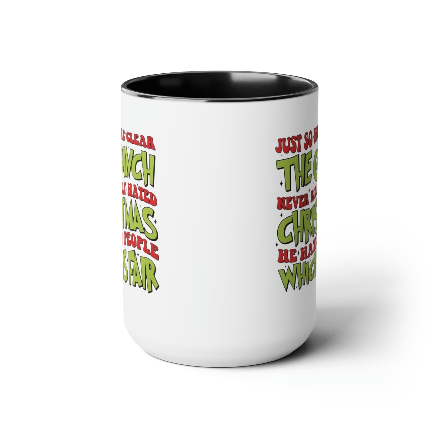 Hate people!! Two-Tone Coffee Mugs, 15oz